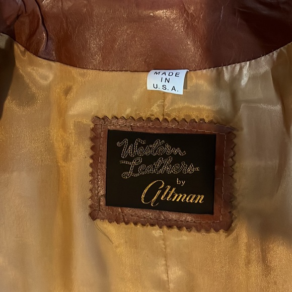 VINTAGE Altman Leather Coat - Picture 5 of 5